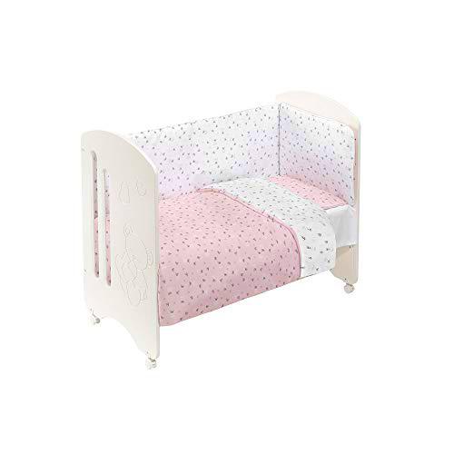 INTERBABY - Cuna Lovely Premium con Textil Corona Rosa