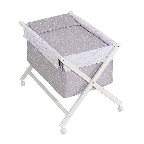 INTERBABY -Minicuna Universo Gris con Textil