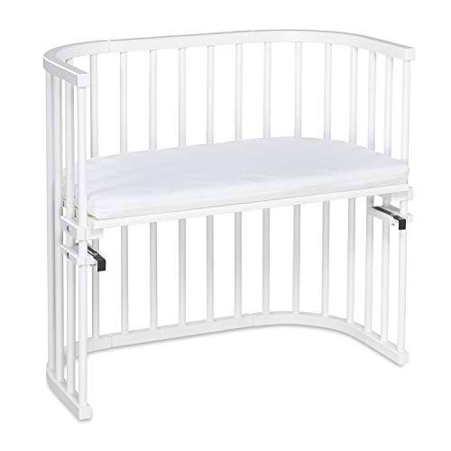 babybay Original cuna colecho de madera de haya maciza con colchón Classic Soft para el día y la noche | Cuna regulable en altura &amp; ecológica | Cuna que crece con el niño