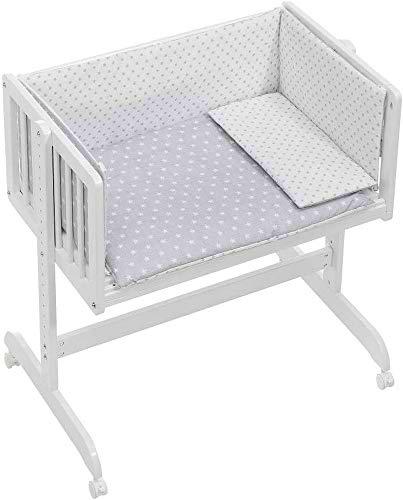 INTERBABY Minicuna Colecho con Textil Star Gris