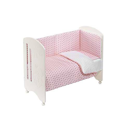 INTERBABY - Cuna Lovely Premium con Textil Estrella Mar Rosa