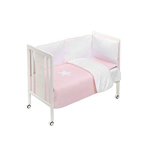 INTERBABY - Cuna Monet Premium con Textil Estrella Rosa