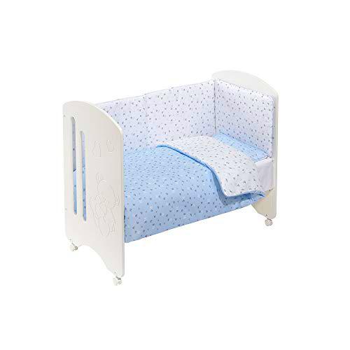 INTERBABY - Cuna Lovely con Textil Corona Azul