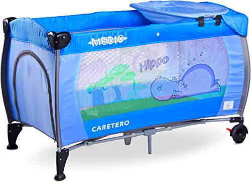 Caretero Medio Safari, cuna de viaje azul azul Talla:Blau