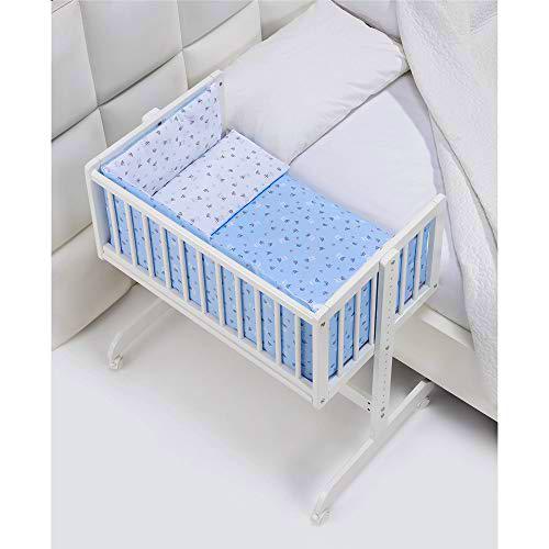 INTERBABY -Minicuna Colecho con Textil Corona Azul