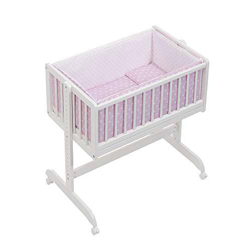 INTERBABY Minicuna Colecho con Textil Star Rosa