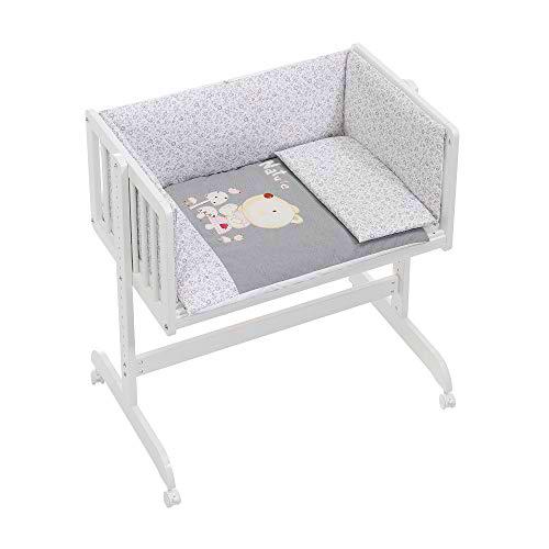 INTERBABY Minicuna Colecho con Textil Nature Rosa