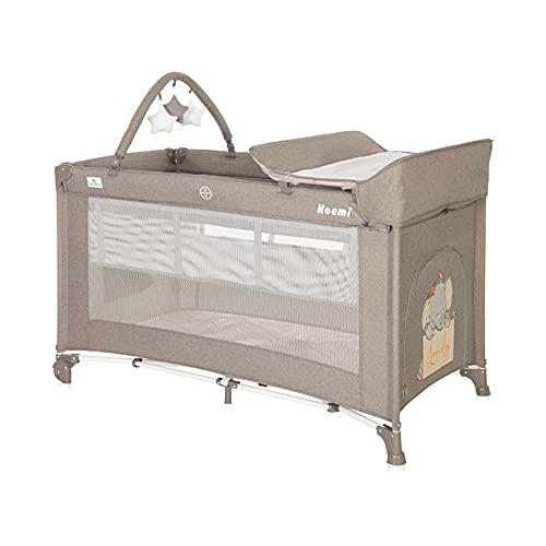 Cama Plegable para bebé de 2 Niveles Noemi 2 Plus Lorelli Beige