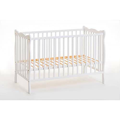 AC-Déco Cama de bebé de Madera - Cuna ala - 124 cm x 71 cm x 82 cm