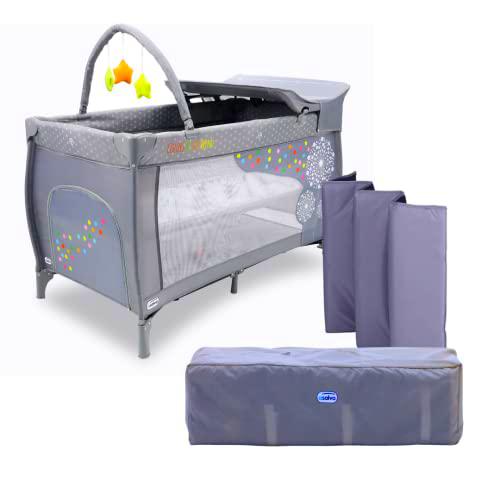 ASALVO Cuna de viaje 120x60 Mix Plus para bebe y niños de 0 a 15kg / 3 EN 1