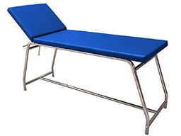 GIMA Mesa De Examen - Capacidad 120 Kg, Cromado - Colchón Azul