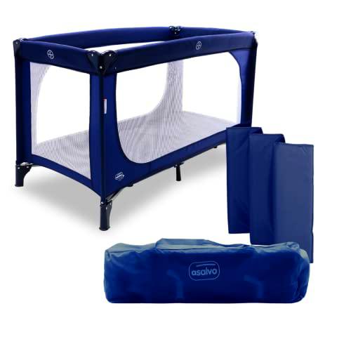 ASALVO Cuna de viaje 120x60 Essential para bebes y niños de 0 a 15kg / 2 en 1: Cuna y Parque