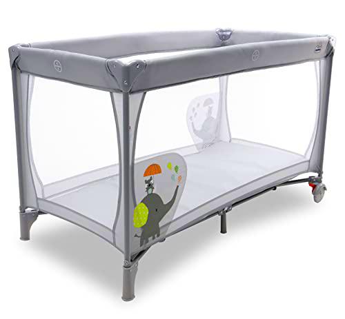 ASALVO Cuna de viaje 120x60 Speed para bebés y niños de 0 a 15kg /2 en 1: Cuna y Parque con ruedas