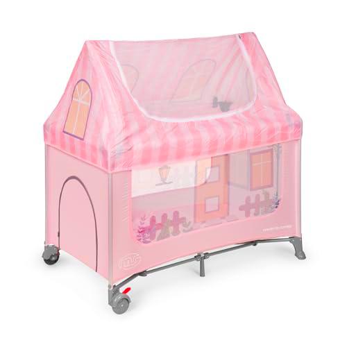 ms Home - Cuna De Viaje simulación Casa para Bebe 3 Piezas 120 X 60