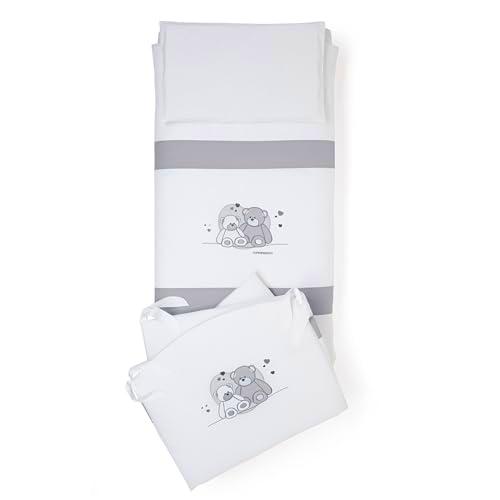 Foppapedretti- Piumone lettino 9900279148 Mascotte Set 3 Pezzi Bianco e